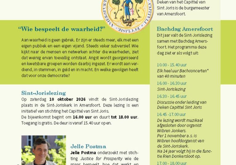 Uitnodiging Sint-Jorislezing 2026